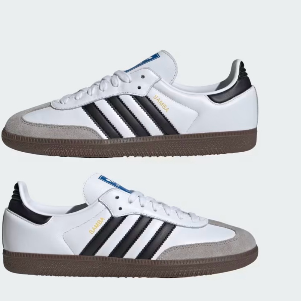 Adidas Samba White and Black Shoes